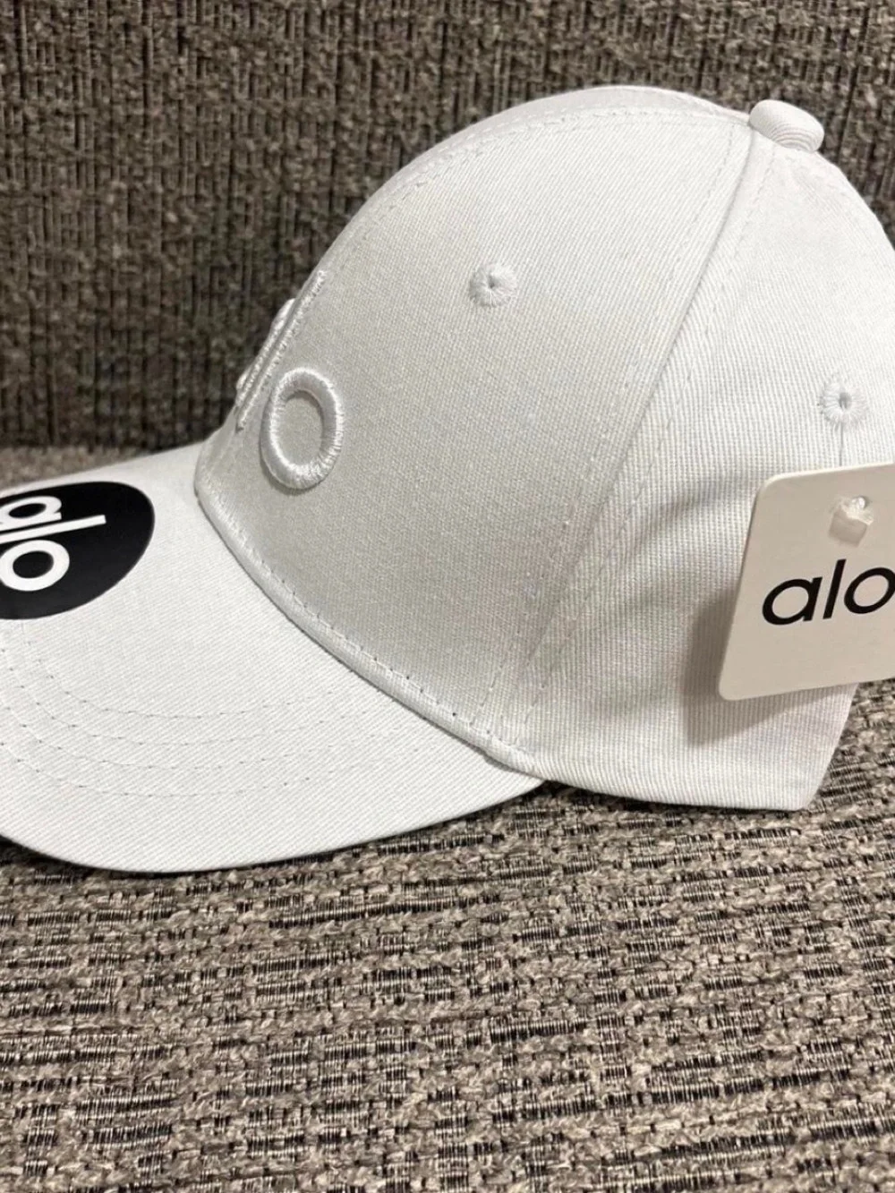 Kids White Baseball Cap - Classic Solid Color